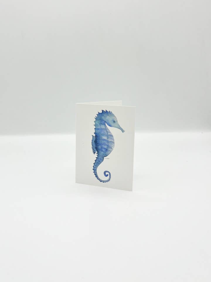"Seahorse" pack of 20 enclosure cards & envelopes coastal for wholesale by Melissa Hyatt