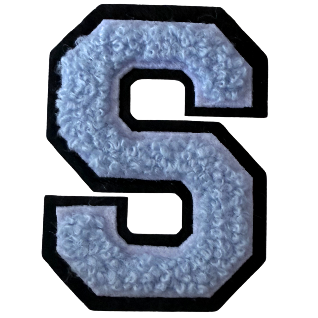 Patch Points - Wholesale Patch - Baby Blue Varsity Letter Sticker & Iron On18