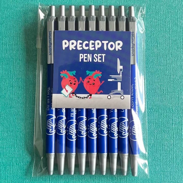 Snarky Pens: Preceptor Pen Set - Set of 9 Pens for wholesale by Snarkynurses
