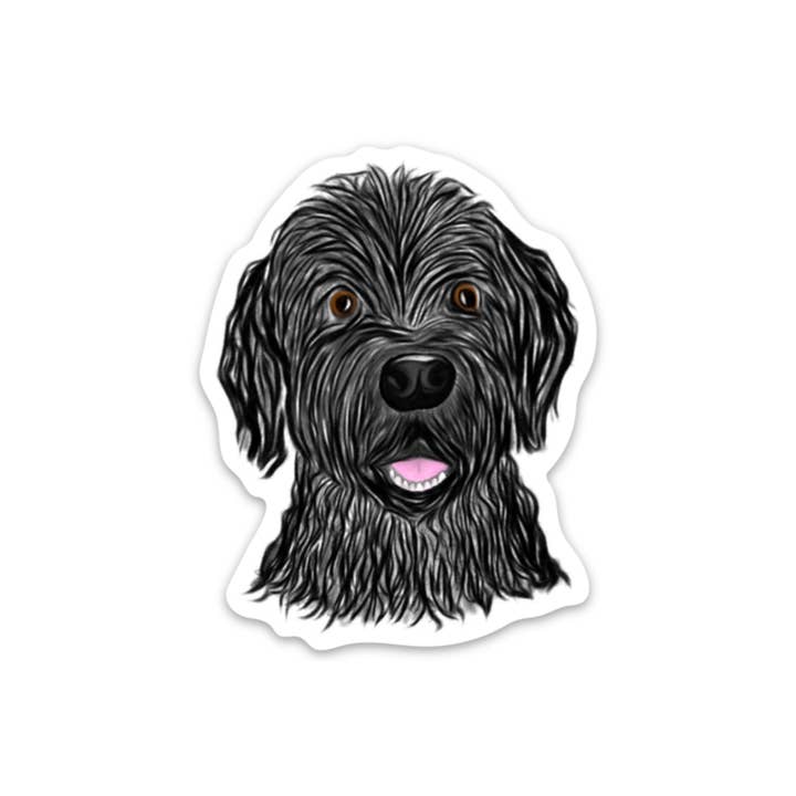 Black Goldendoodle - Dog Sticker for wholesale by Kevin & Kaia