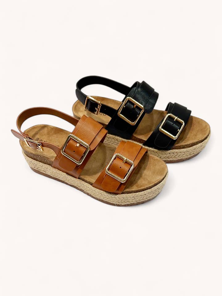 CCOCCI - Wholesale Sandals - Women's - BRAKE-07 DOUBLE BUCKLE STRAP ESPADRILLES PLATFORM2