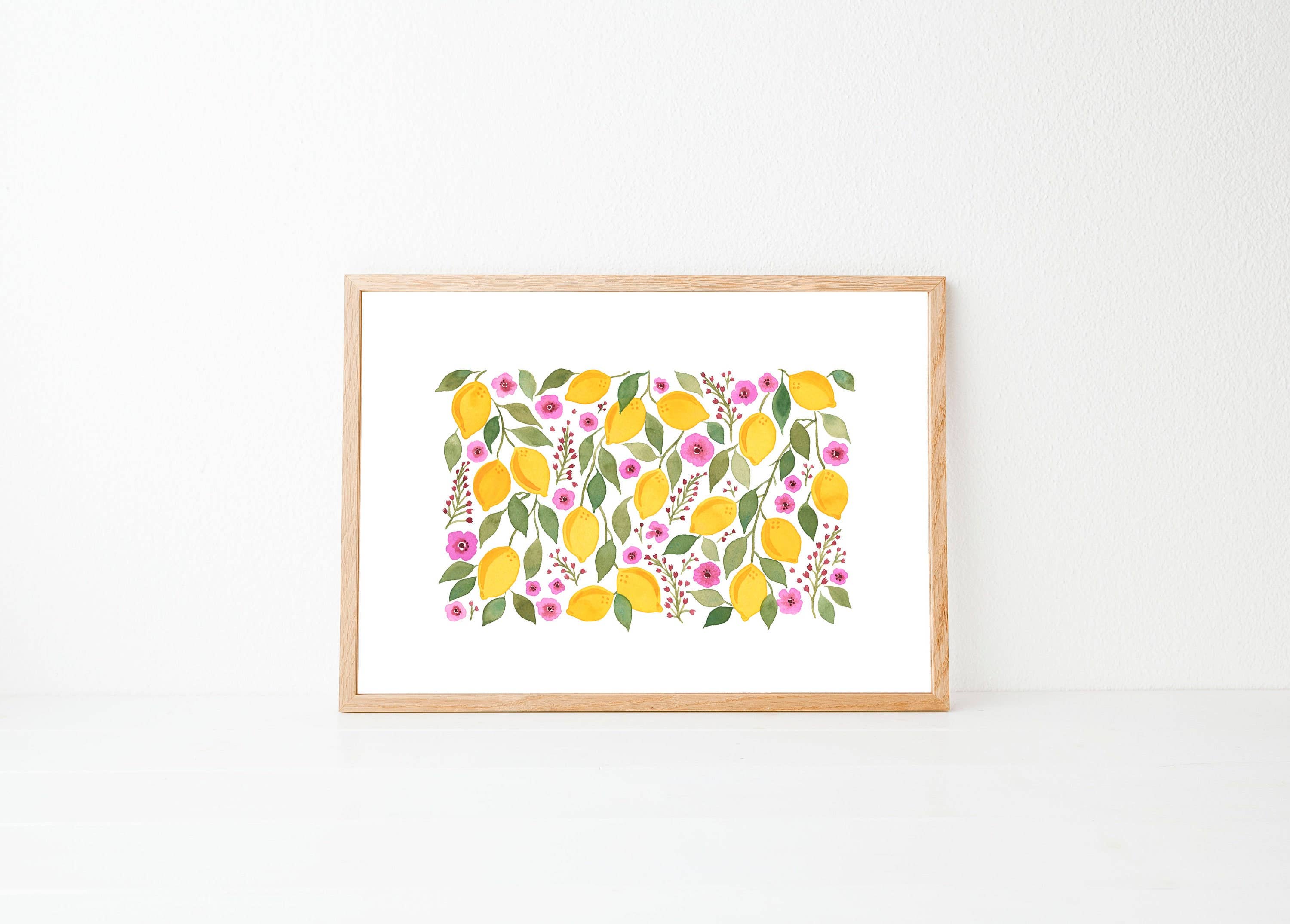 Anna Lau Art - Wholesale Art Print - Amalfi Lemons: A5 / A4 Watercolour Floral Art Print0