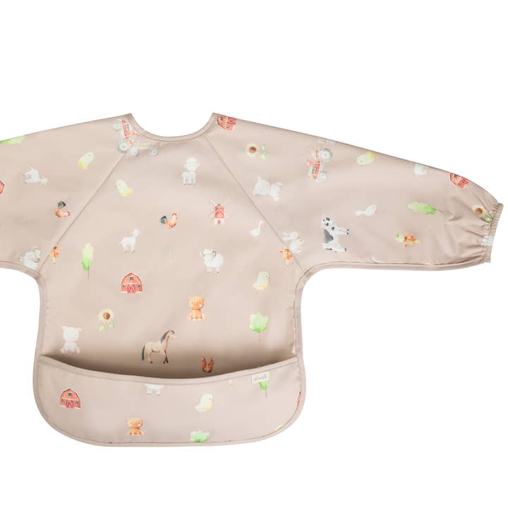 Ali+Oli - Wholesale Bib - Baby - Smock Bib for Baby & Toddler Long Sleeve (Farm)