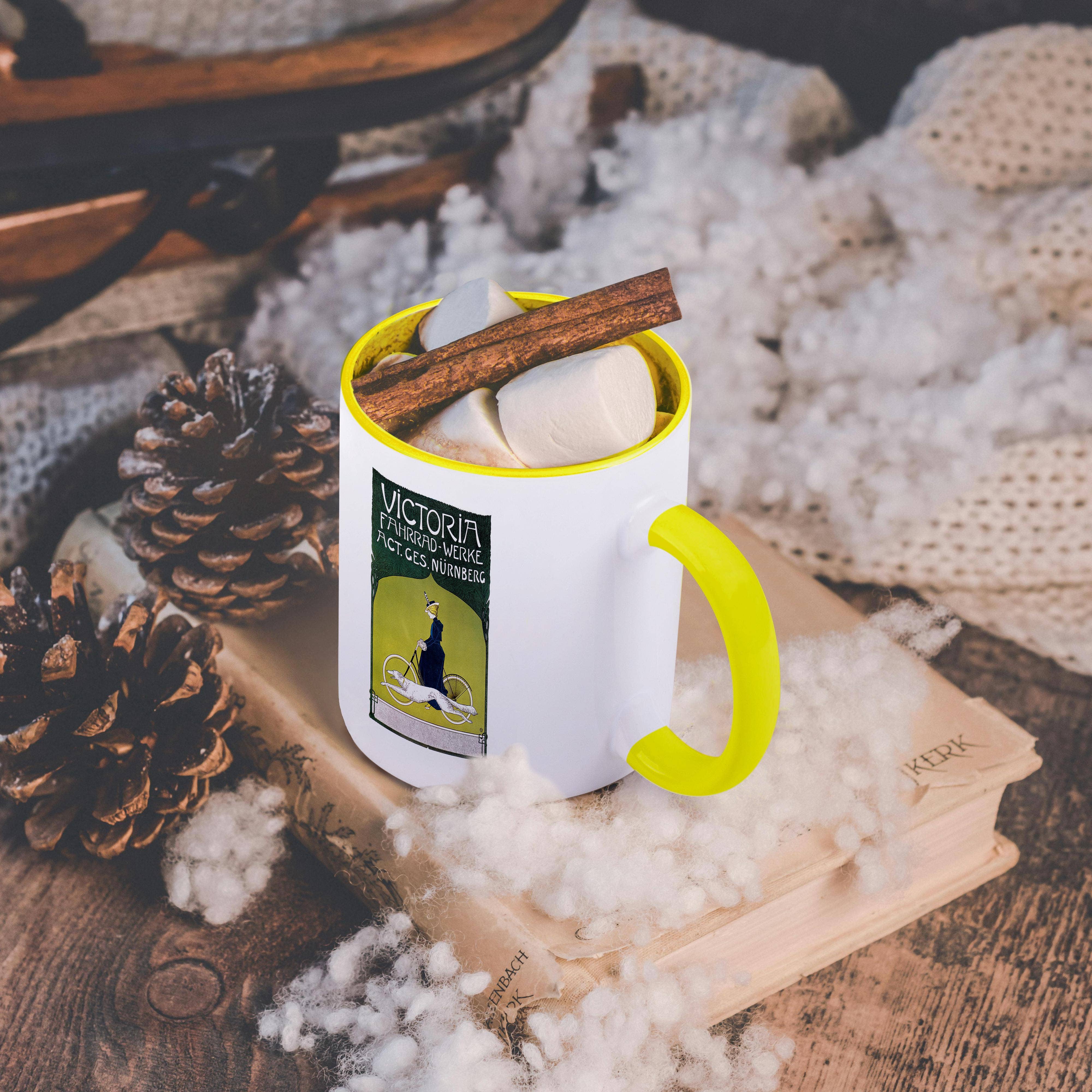 3dRose – wholesale Kaffekoppar – 3dRose, Vintage Art Nouveau Victoria Fahrrad-Werke Nürnberg Reklamaffisch, Mugg5