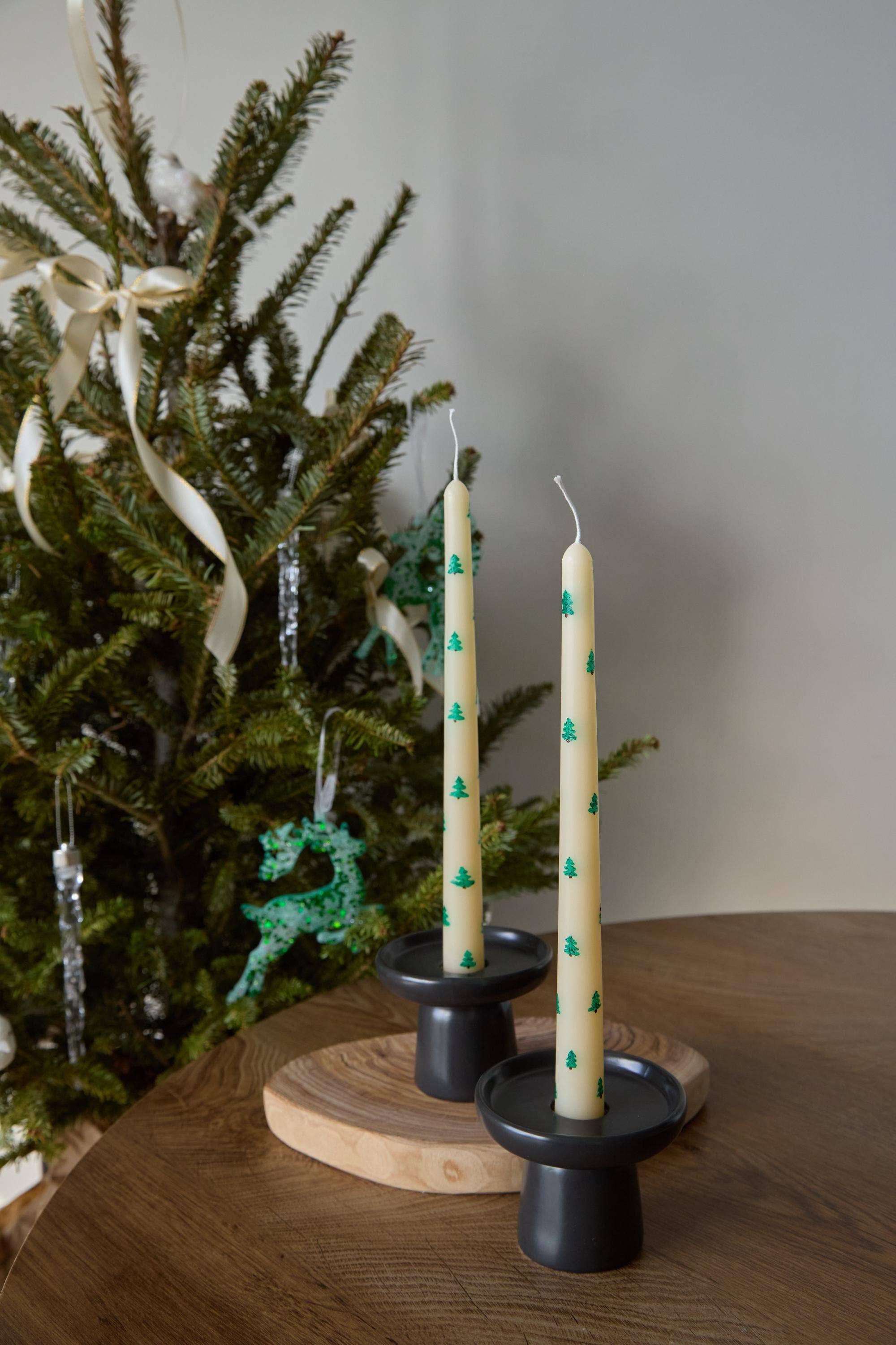Aroma Therapy Candle - Wholesale Tapered Candle/Candlestick - Hand-Painted Christmas Tree Taper Candles - 1 pice2