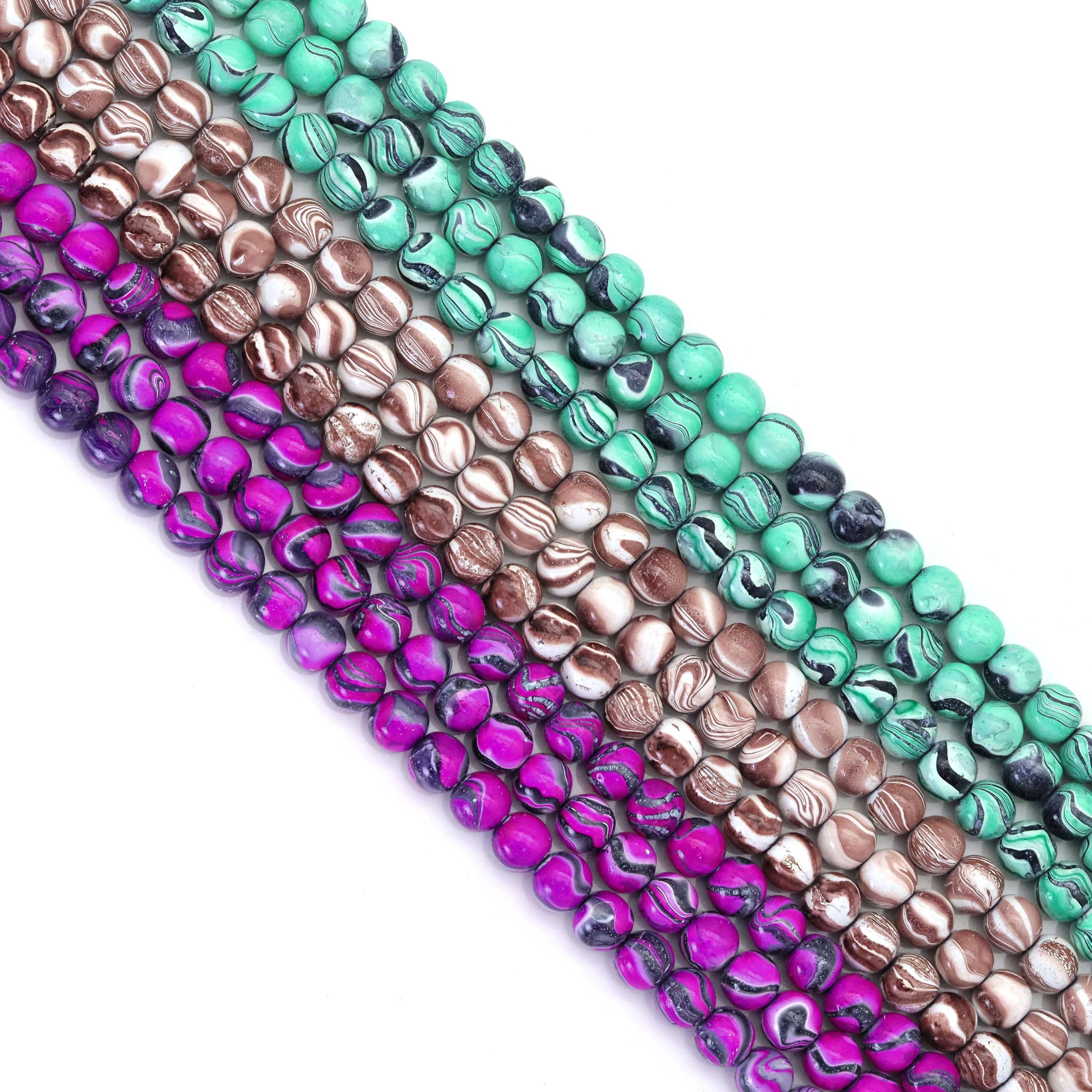 BestBeads&Beyond - Wholesale Beads - Colorful Hematite Round Smooth Beads, Sku#S1656