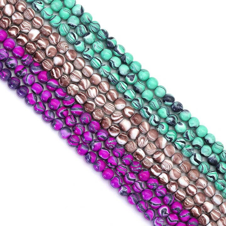 BestBeads&Beyond - Wholesale Beads - Colorful Hematite Round Smooth Beads, Sku#S1656