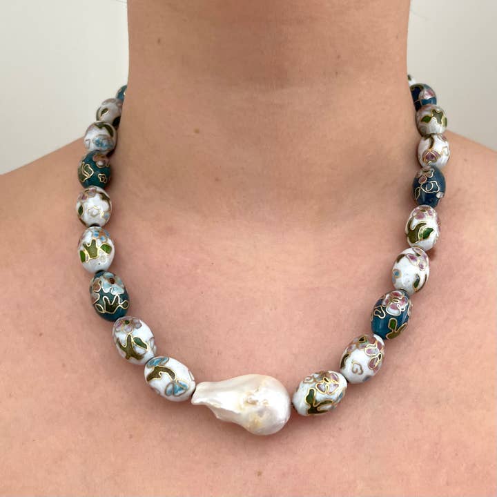 Barockes Cloisonné-Halsband für den Großhandel von The Sage Vintage