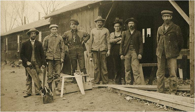 Found Image Press – wholesale Stationery/notecard set – Greeting Card IF-34 Carpentry Crew0