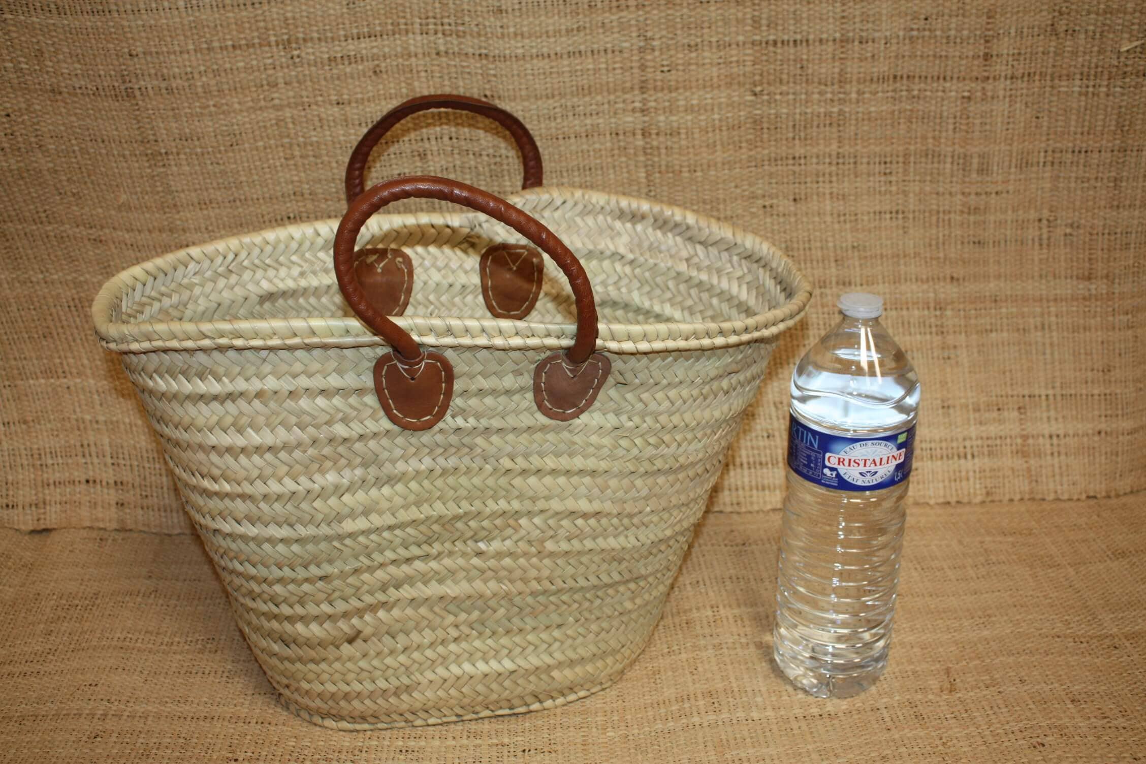 Boutique Huléti - Wholesale Beach Bag - Rattan Shopping Basket | Straw Beach Bag | Wicker Market Tote - Round Leather Handles: Several Colors Available7