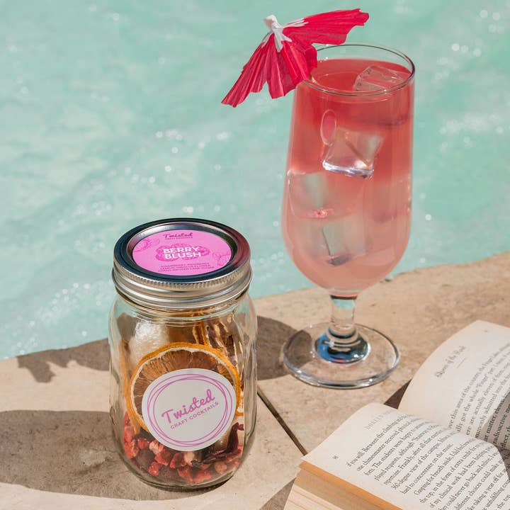 Twisted Craft Cocktails - Wholesale DIY Drink Kit - Berry Blush Craft Cocktail Jar1