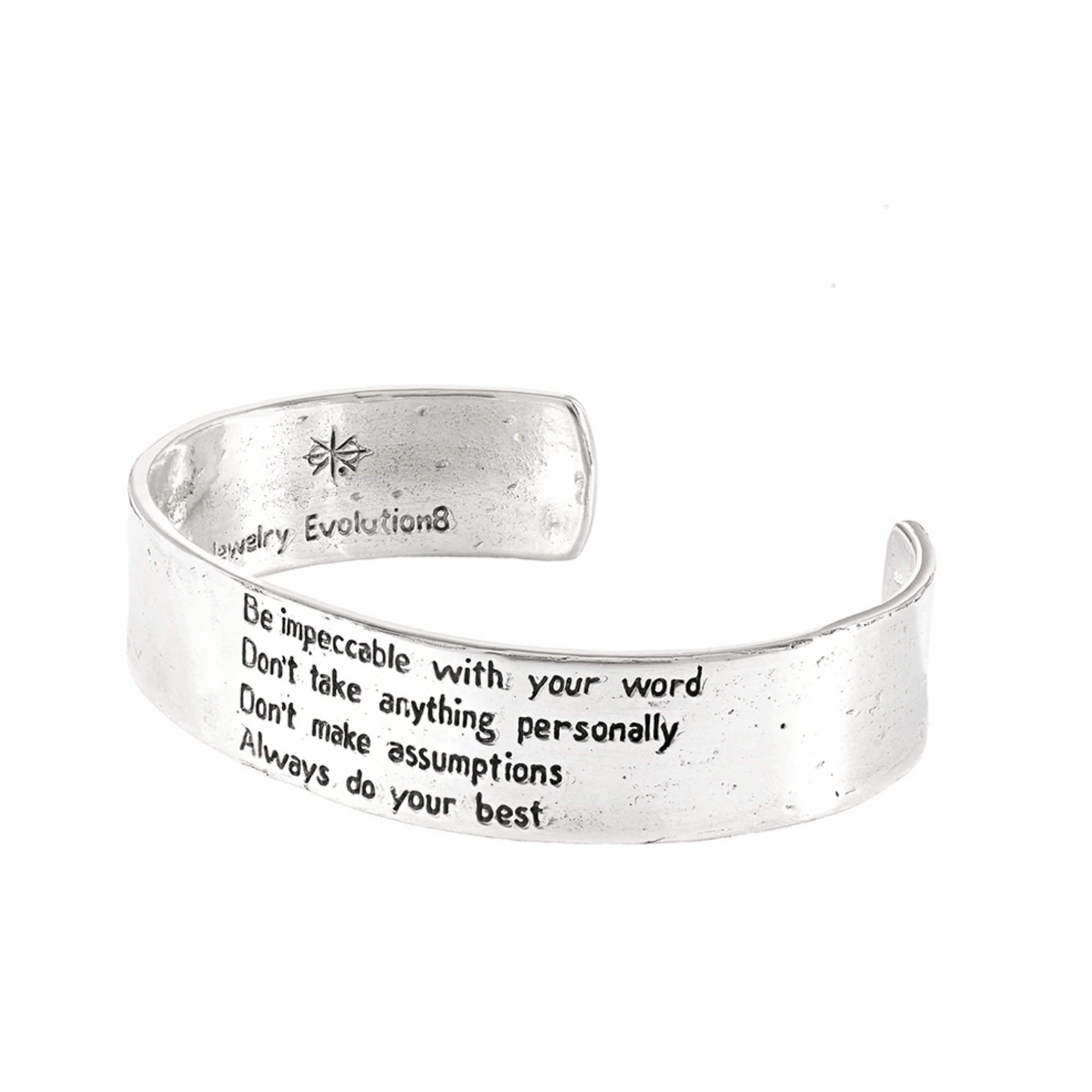 Jewelry Evolution - Wholesale Cuff Bracelet - The Four Agreements Textured Cuff11
