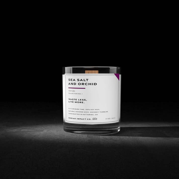 Havssalt och Orkidé | Zero Waste Candle för wholesale av Kodiak Impact Co.