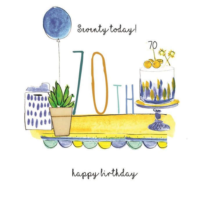SEVENTY TODAY for wholesale by Laura Sherratt Designs