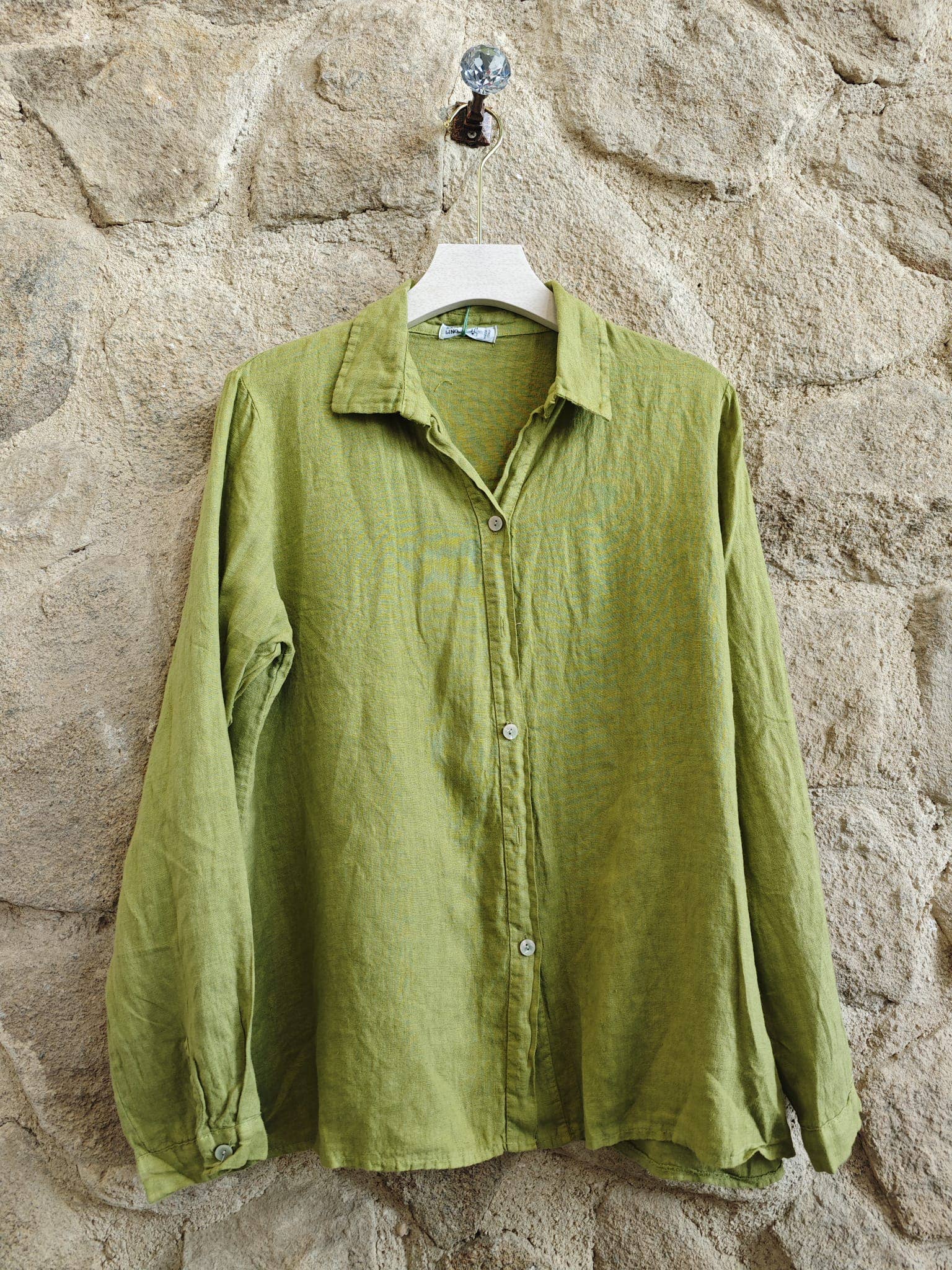 Linen & More - Vente Chemise à col boutonné – femme - Chemise basique pour femme 100 % lin8