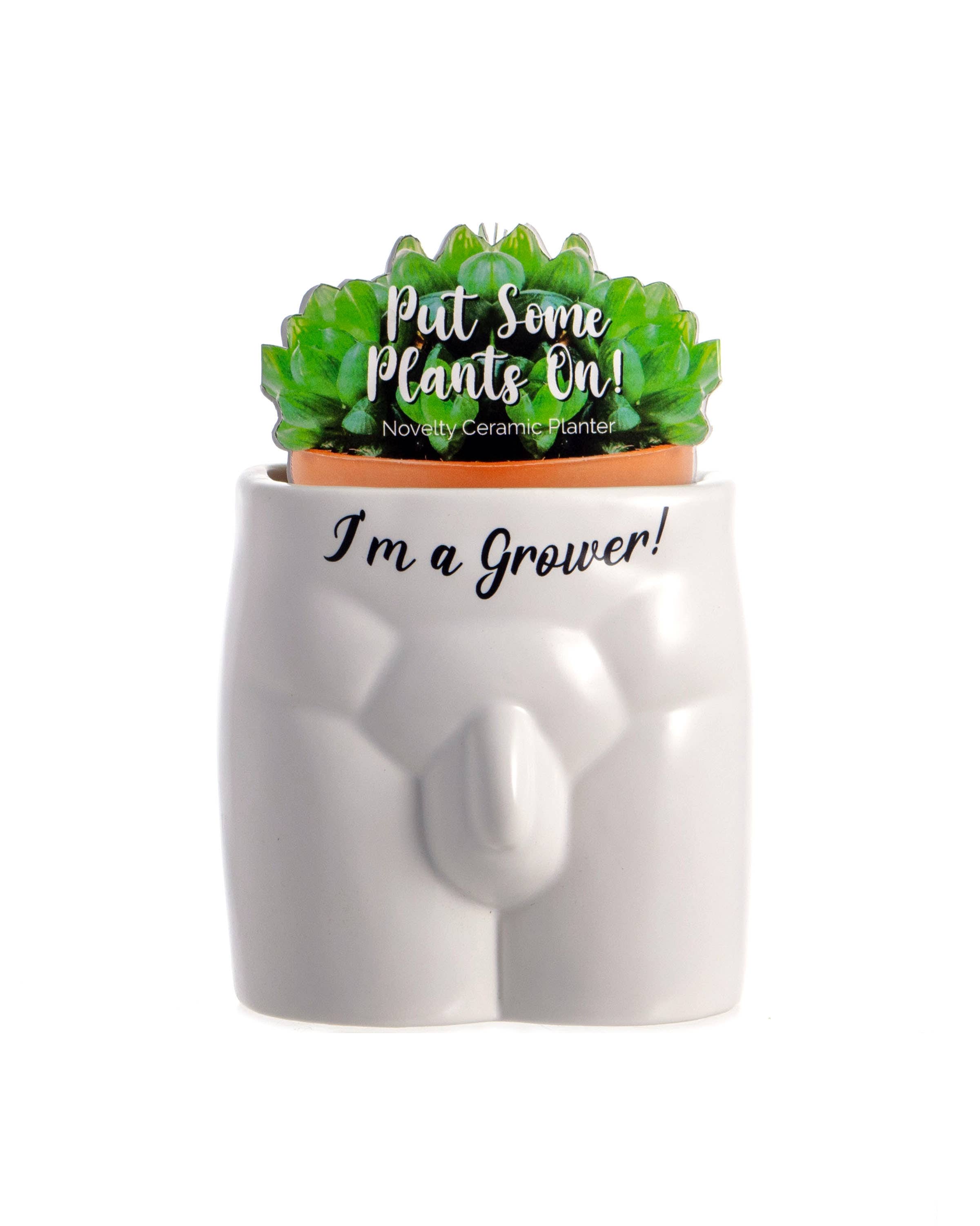 Boxer Gifts - Wholesale Plant Pot - I'm A Grower Put Some Plants On - Novelty Indoor Planter4