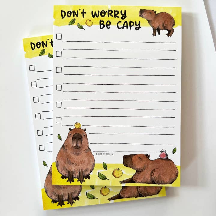Paper Wilderness – Bloco de notas por atacado – Não se preocupe Seja Capybara Fazer Listar Bloco de Notas5