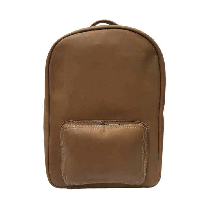 Sac à dos en cuir pour ordinateur portable | Marron foncé pour la vente par Jerusalem Sandals
