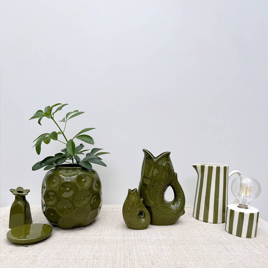 Opjet Paris - Vente Vases - Déco soliflore fleur pm kaki D5,5 H11,5cm1