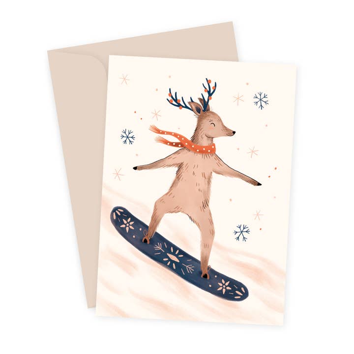 Carta pieghevole per snowboarder Hirsch per la vendita all'ingrosso da parte di Sarah von Rickenbach