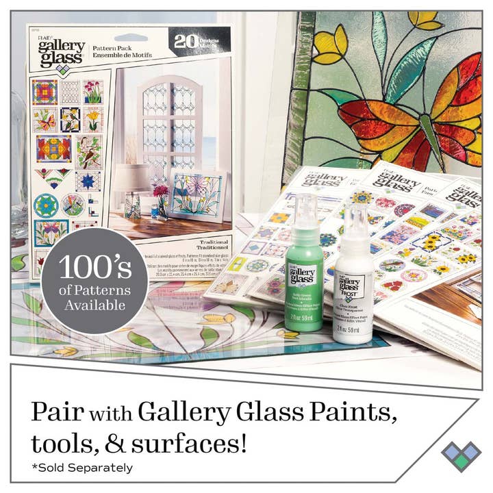 Plaid Crafts - Wholesale DIY Craft Kit - Gallery Glass ® Pattern Packs - Traditional6