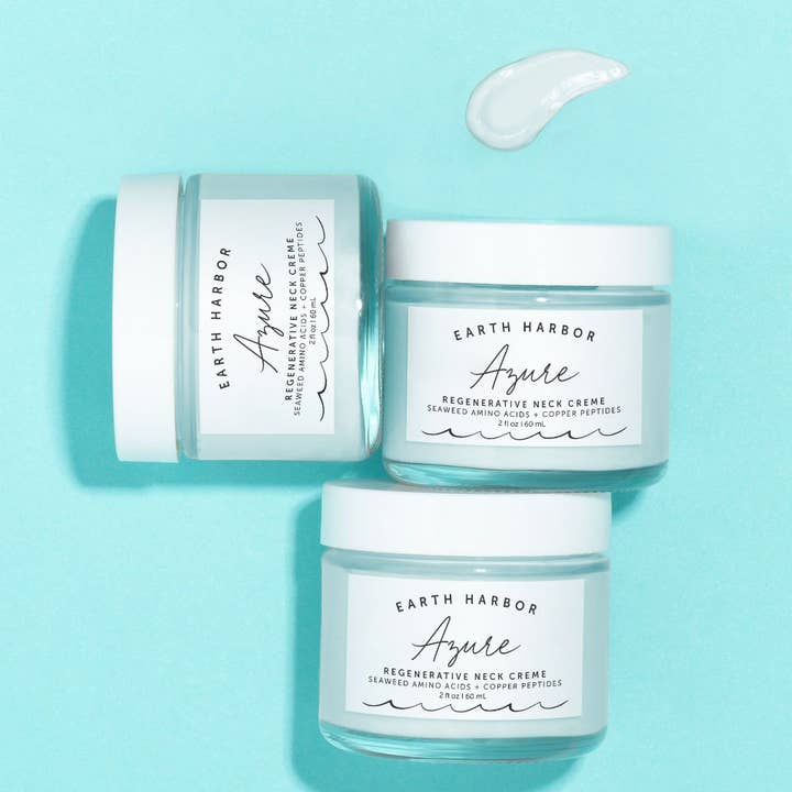 Earth Harbor Naturals – Großhandel Anti-Aging-Feuchtigkeitscreme – AZURE Smooth Neck + Gesichtswassercreme: Aminosäuren und Peptide
