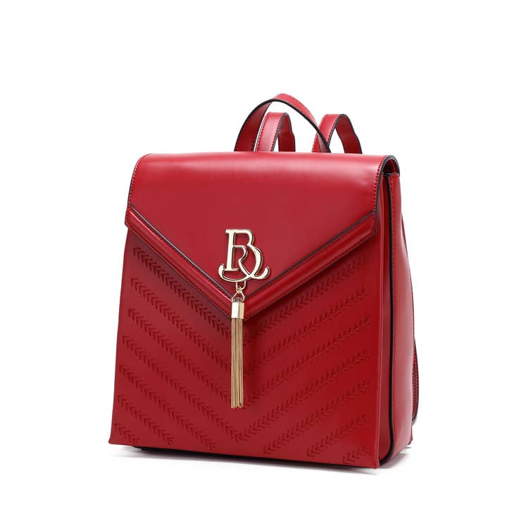 Brangio (Italy) Company Inc. - Wholesale Rugzak - Dames - Brangio Italië Elegante Chevron Vegan Leren Rugzak6