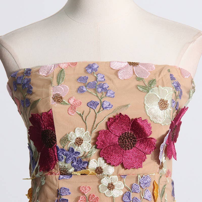 Productseeker - Venta al por mayor Vestido - Mujer - Vestido tubo ajustado con bordado floral18