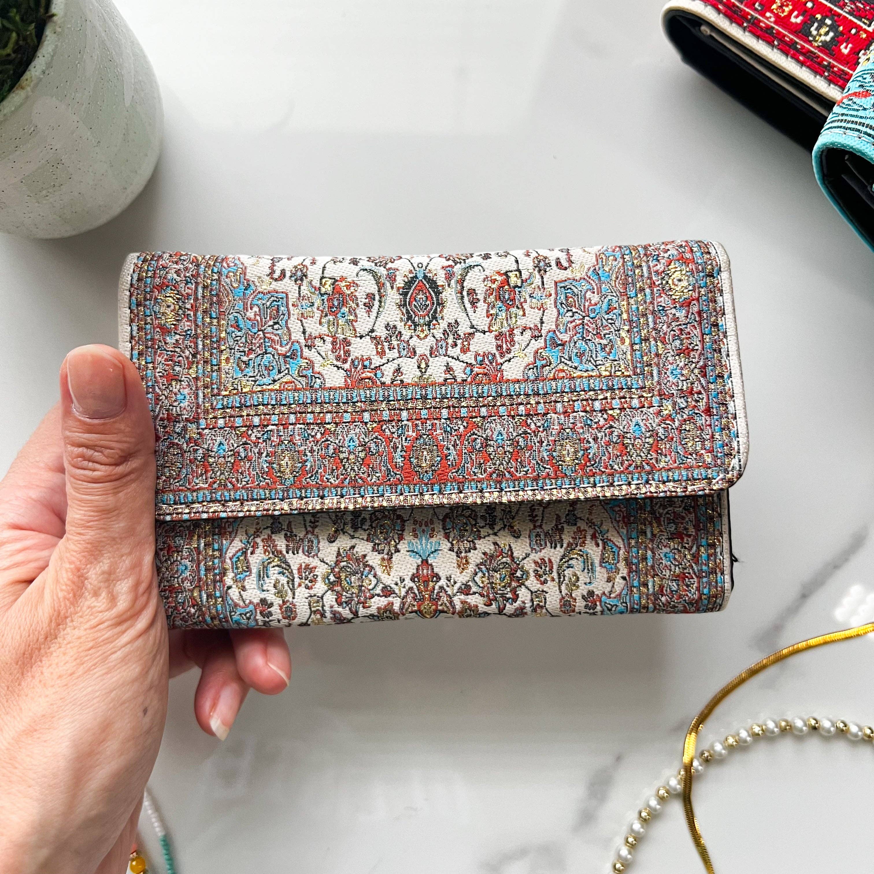 Umays Boho - Wholesale Wallet - Women's - Rug Design Small Wallet for Women, Handmade Women's Accessories1