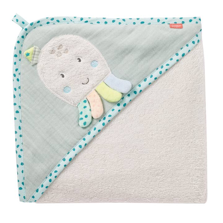 Toalha de banho com capuz polvo - poncho de banho em tecido felpudo por atacado de Fehn