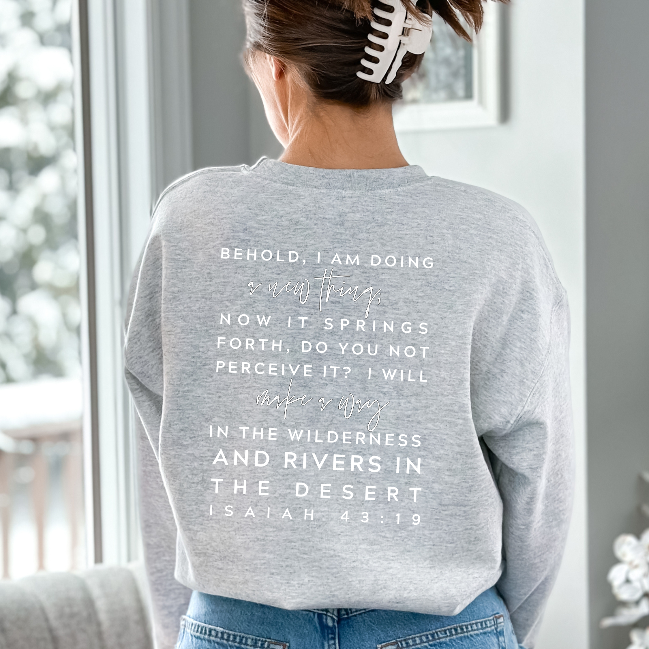 Faith & Life Christian Brands - Wholesale Graphic Sweatshirt - Women's - Isaiah He Will Make A Way New Year Bible Verse Crewneck15