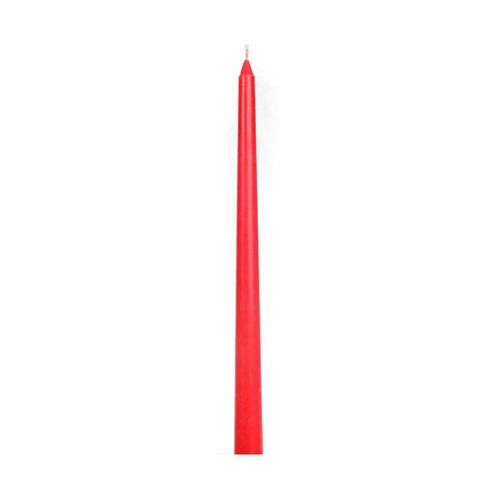 12" Unscented Tapers Red 12/Display for wholesale on Faire0