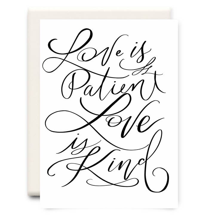 Love is Patient | Wedding Greeting Card for wholesale by Inkwell Cards