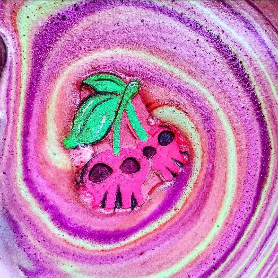 Velvet Riot Co - Wholesale Bath Bomb/Fizz - Cherry Bomb Bath Bomb2