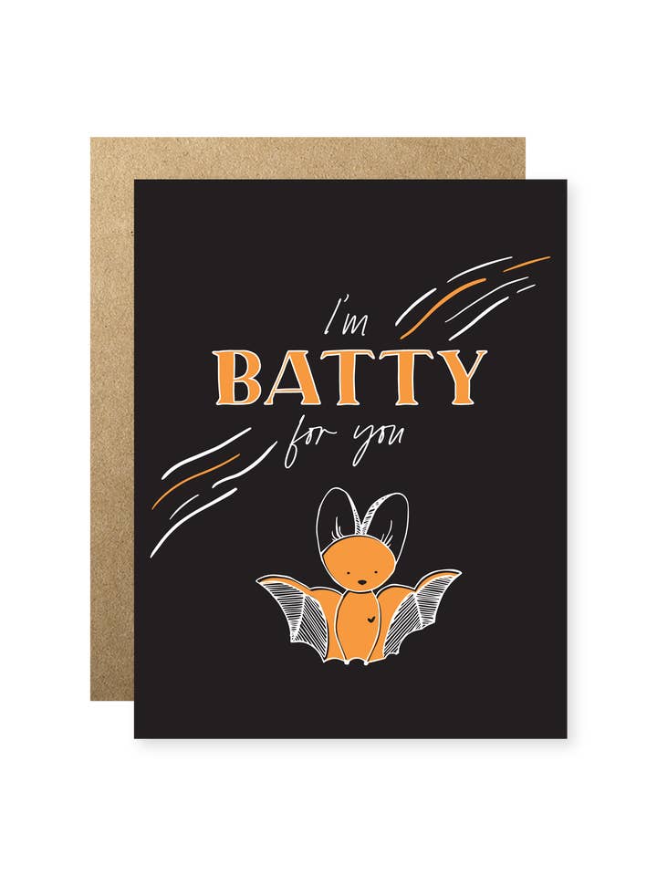 Batty for You Card for wholesale by Manda Rin Co.