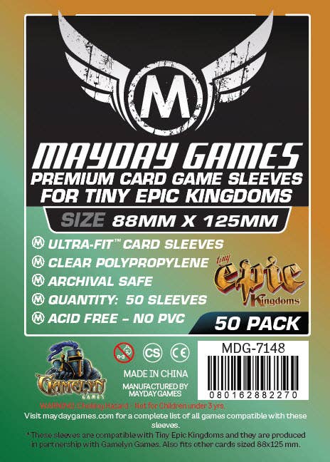 Mayday Games - Wholesale Card Game - Premium Custom Tiny Epic Kingdoms Sleeves (88 X 125 MM)0