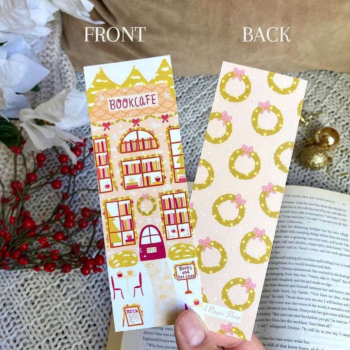 Tales and Pages Shop - Wholesale Bookmark - Christmas Bookcafe Bookmark1