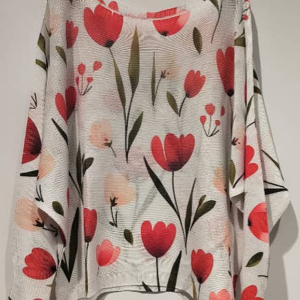 COTU Tulpen Bloemen Gebreide Bedrukte Trui LOOWIE voor wholesale door LOOWIE