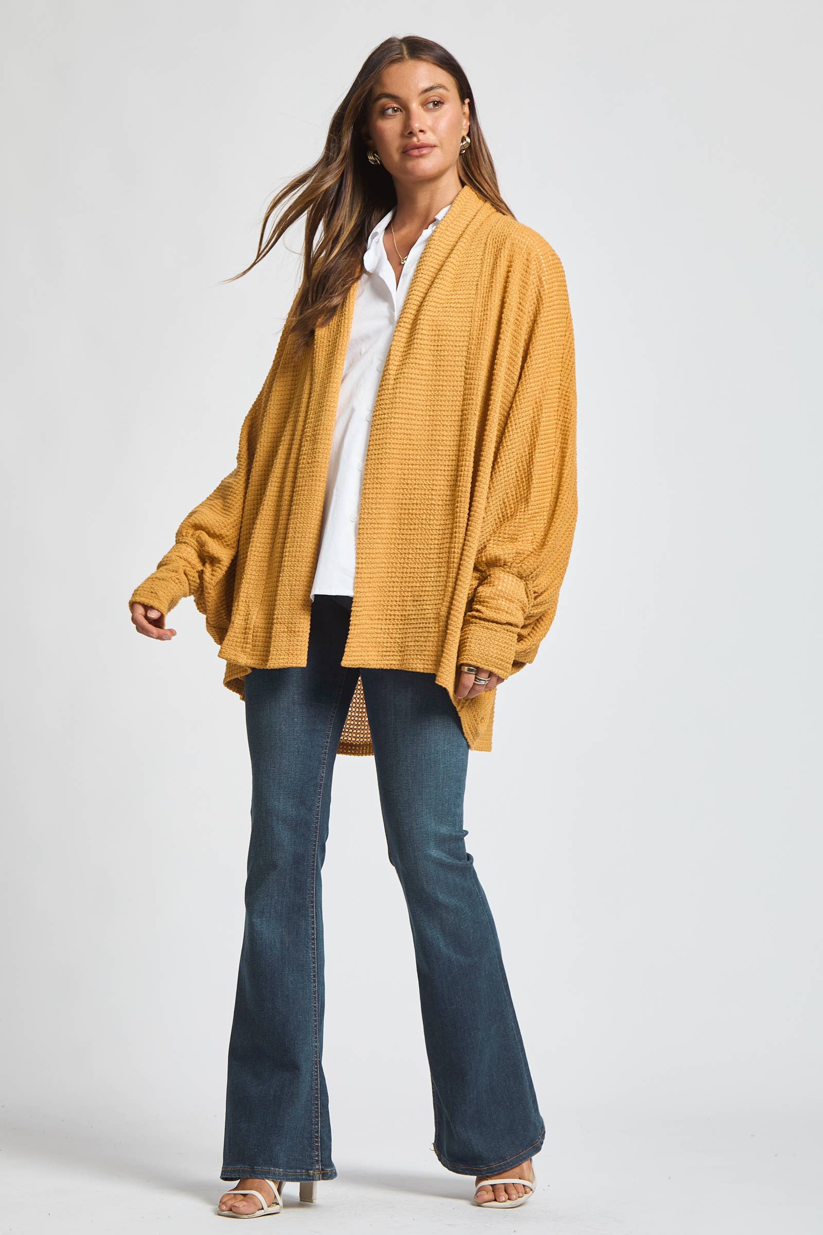 Dear Scarlett - Wholesale Cardigan - Women's - Crochet Knit Cardigan Batwing Sleeve6