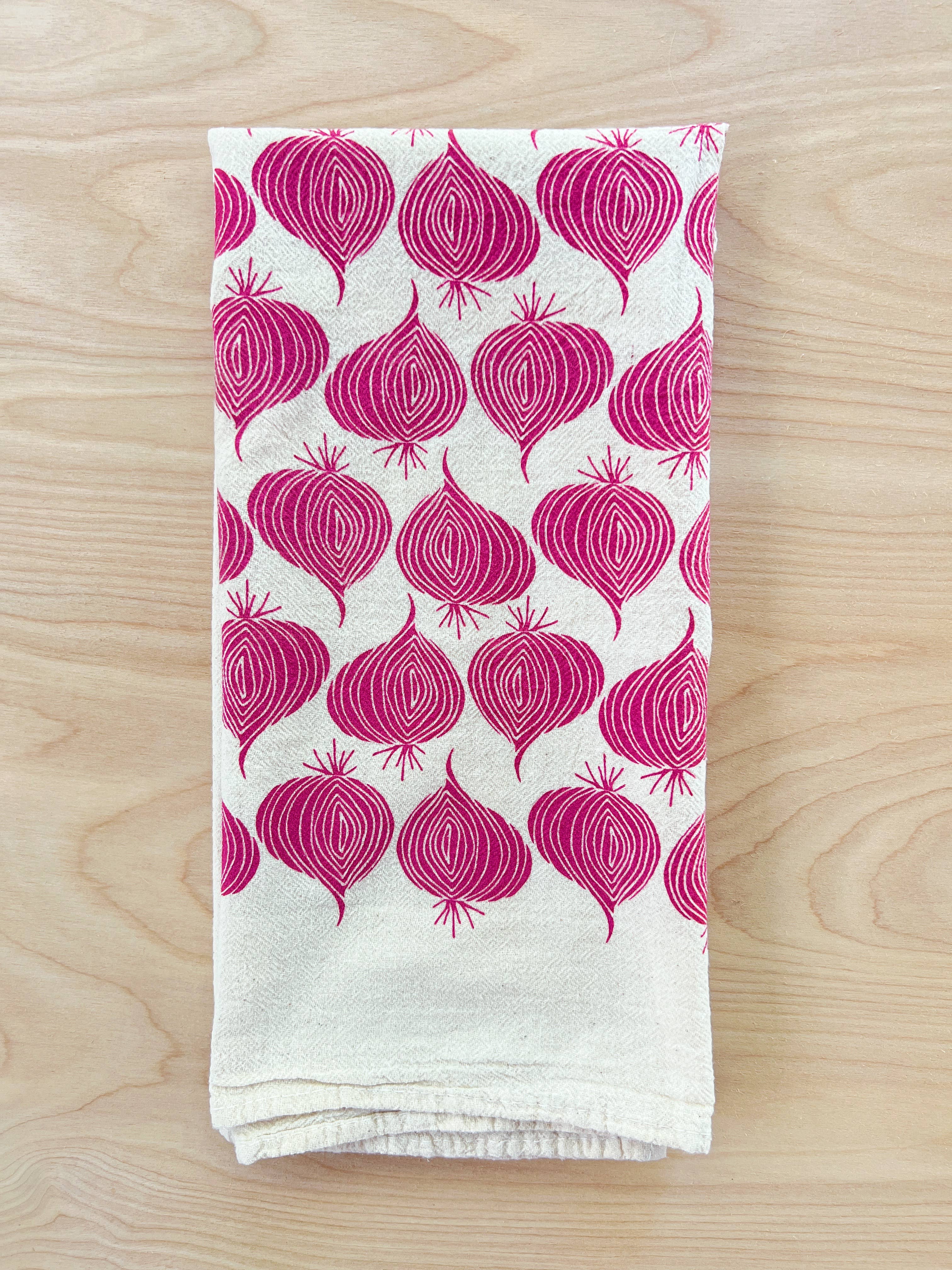 noon designs - Wholesale Tea towel - Red Onion Tea Towel
