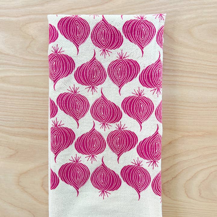noon designs - Wholesale Tea towel - Red Onion Tea Towel0