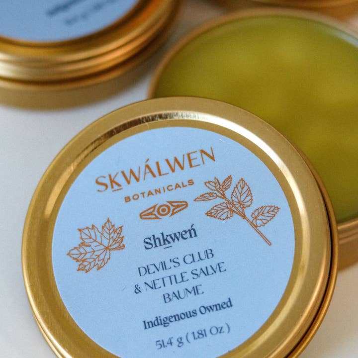Skwálwen Botanicals - Wholesale Healing Salve/Balm/Cream - Shkweń Devil's Club & Nettle Salve1