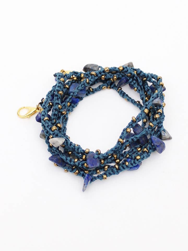 Woven Gemstone Eyeglass/Mask Chain for wholesale by Bali Queen