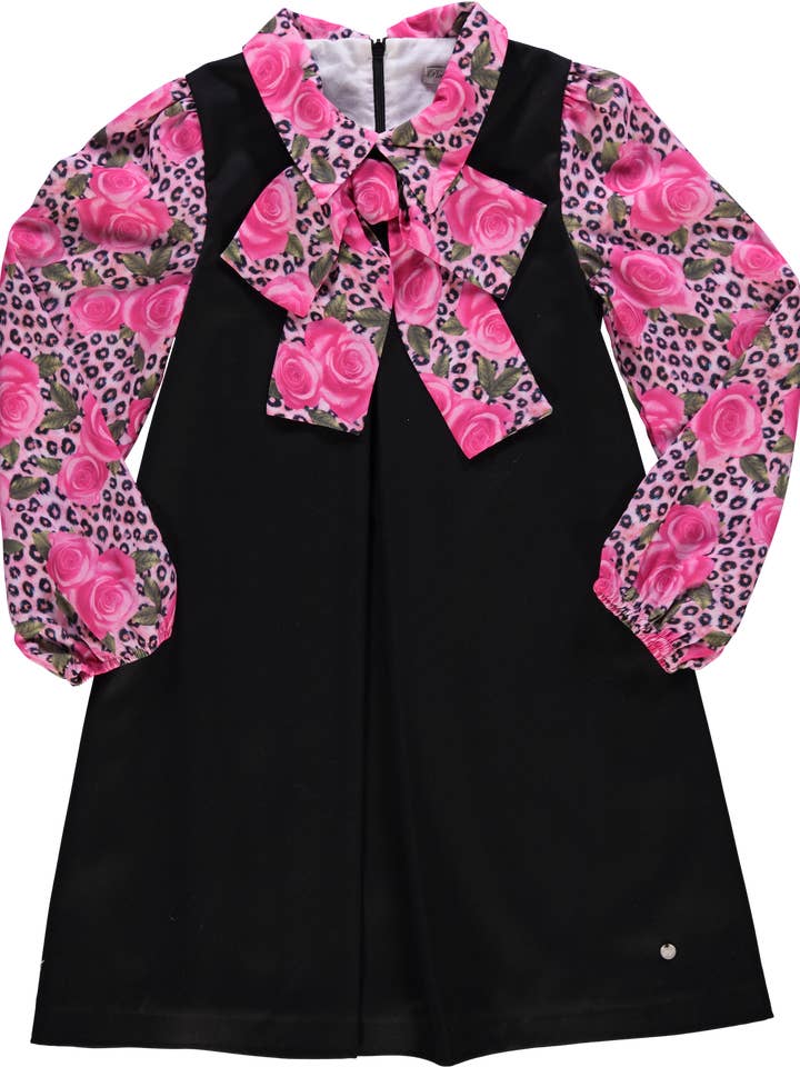 Vestito nero e rosa tigrato per la vendita all'ingrosso da parte di Piccola Speranza