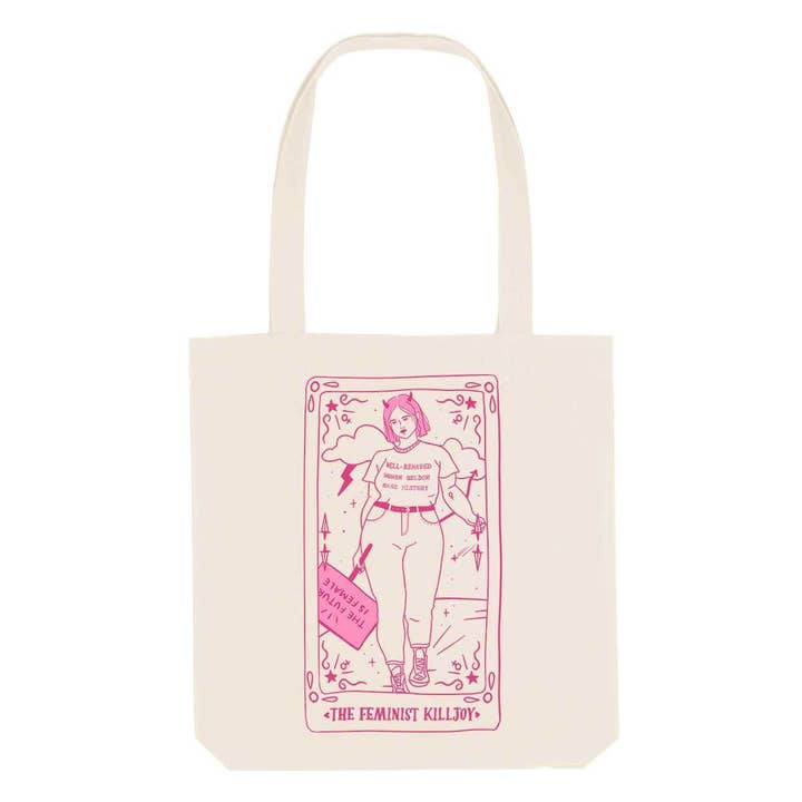 The Spark Company - Venta al por mayor Bolsa de asa- Mujer - Colección Tarot: Bolsa de mano feminista Killjoy Strong as Hell