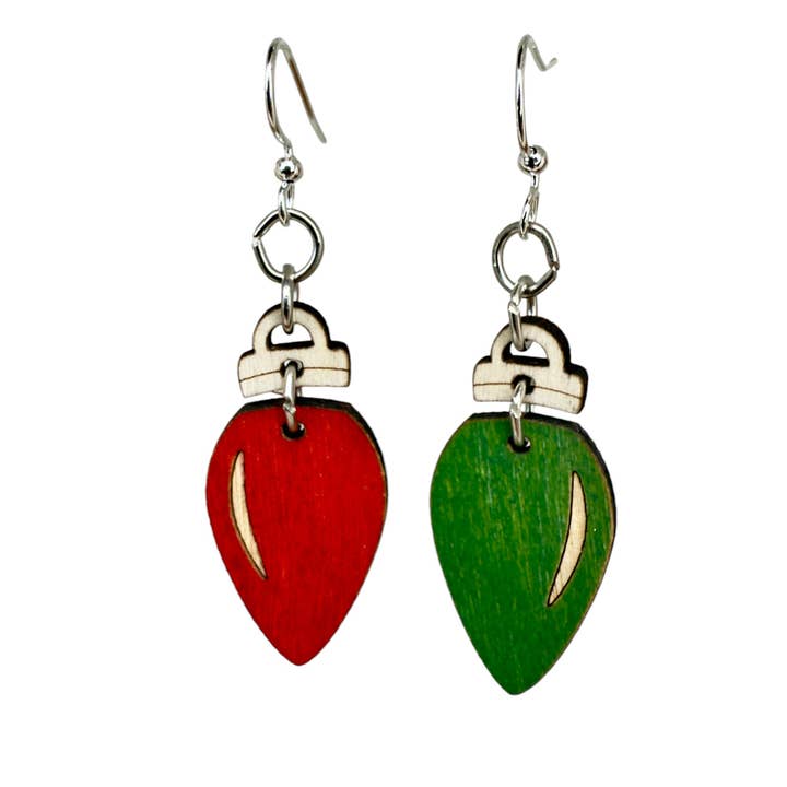 Christmas Light Bulb Earrings #1832 for wholesale by Green Tree Jewelry