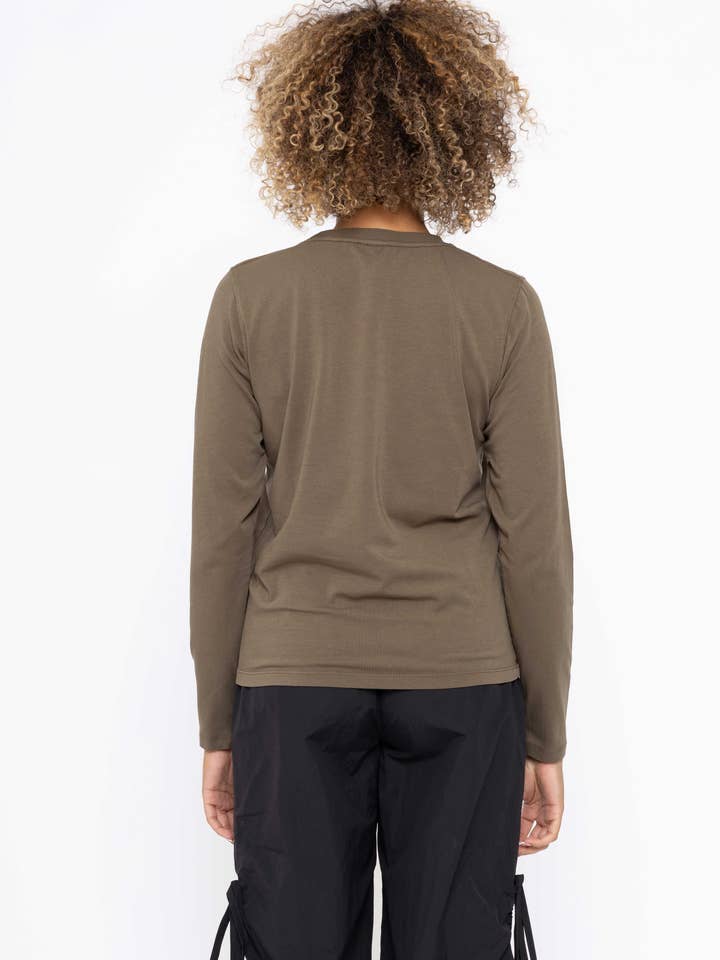 Mono B - Wholesale T-shirt (Zonder tekening) - Dames - Pima Bliss Boyfriend met lange mouwen18