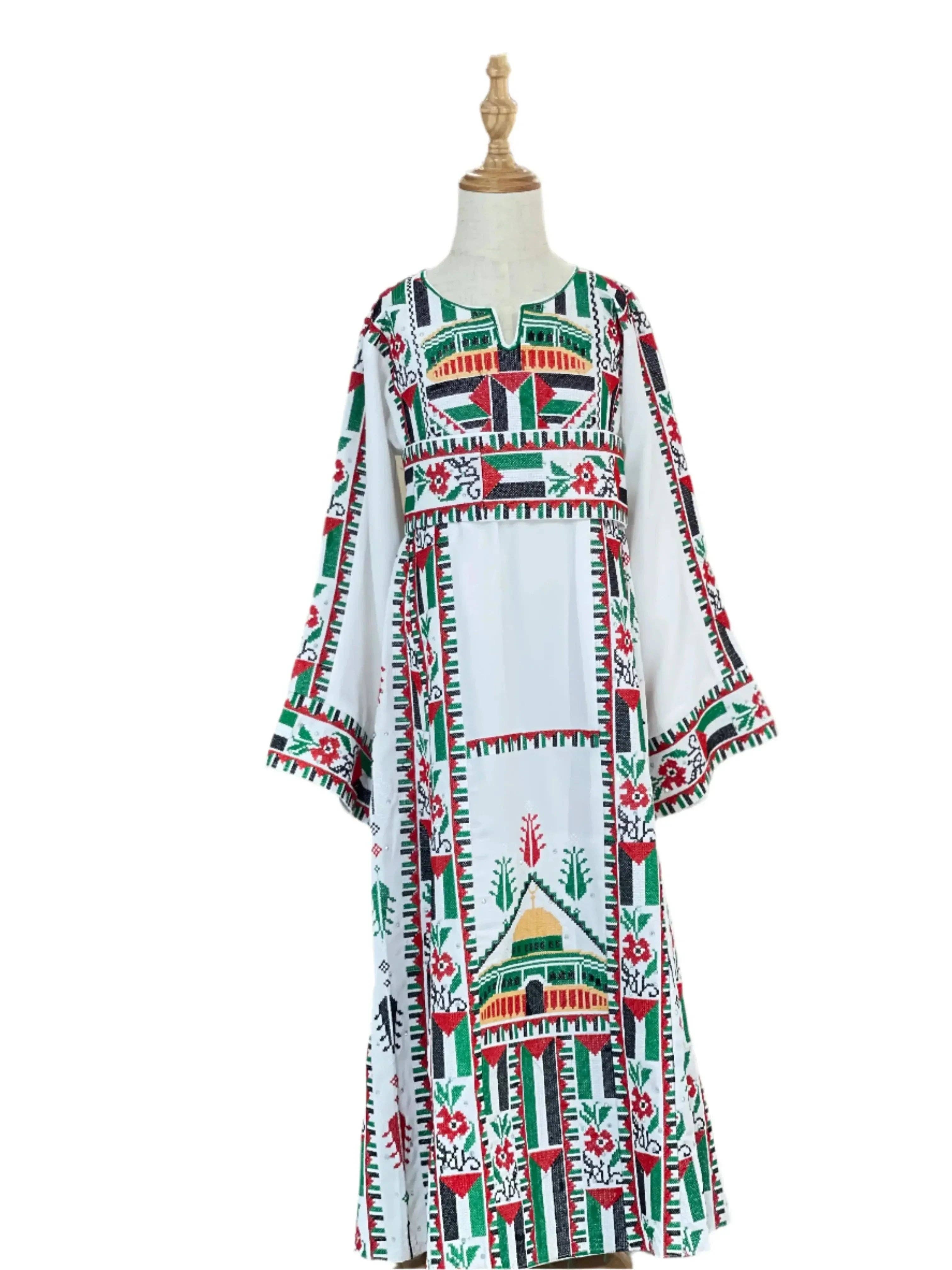 Palestinian Elegance - Wholesale  - Kids Palestinian & Proud Embroidered Thoub - Celebrate Heritage with Style2