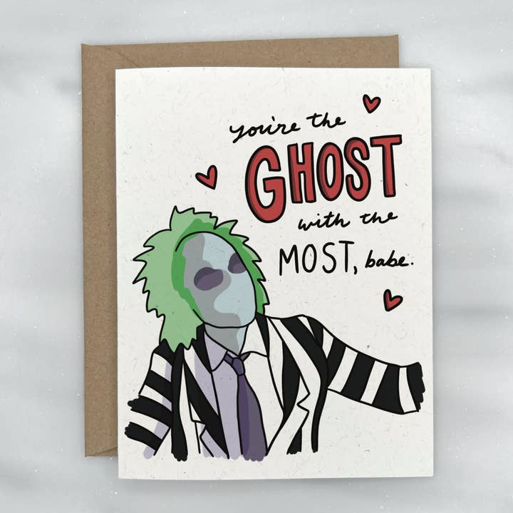 Love from Beetlejuice - Love Card for wholesale by Lemon Doodle
