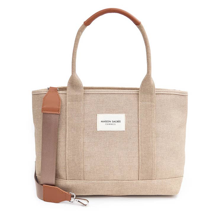 Borsa a spalla grande Miramar marrone per la vendita all'ingrosso da parte di Maison Sacrée